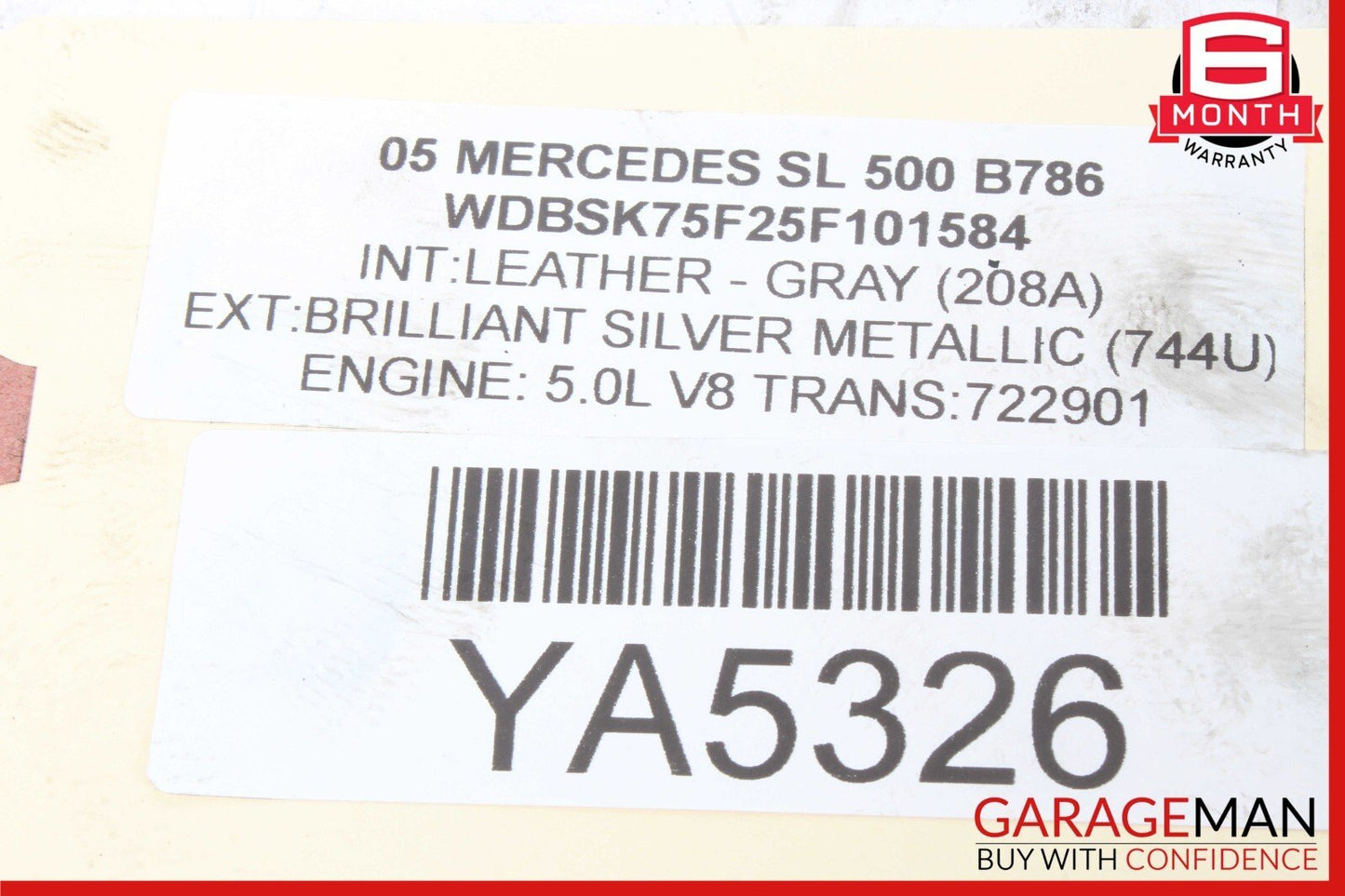 03-12 Mercedes R230 SL500 E350 CLS550 Rear Right Side Upper Control Arm