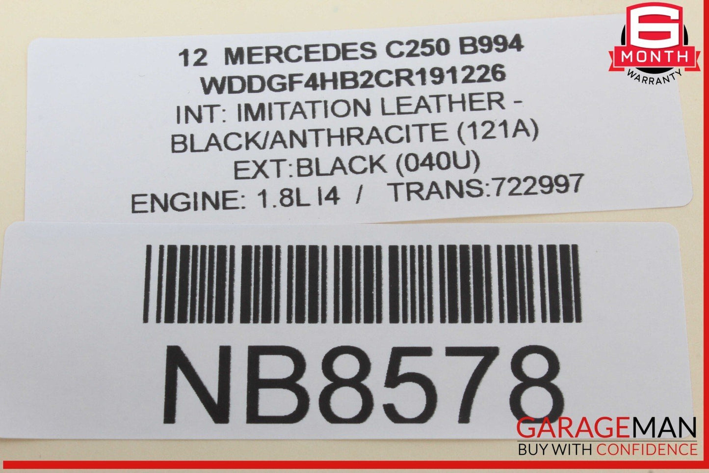 10-15 Mercedes W204 C250 Keyless Go Entry Control Module 1729007900 OEM