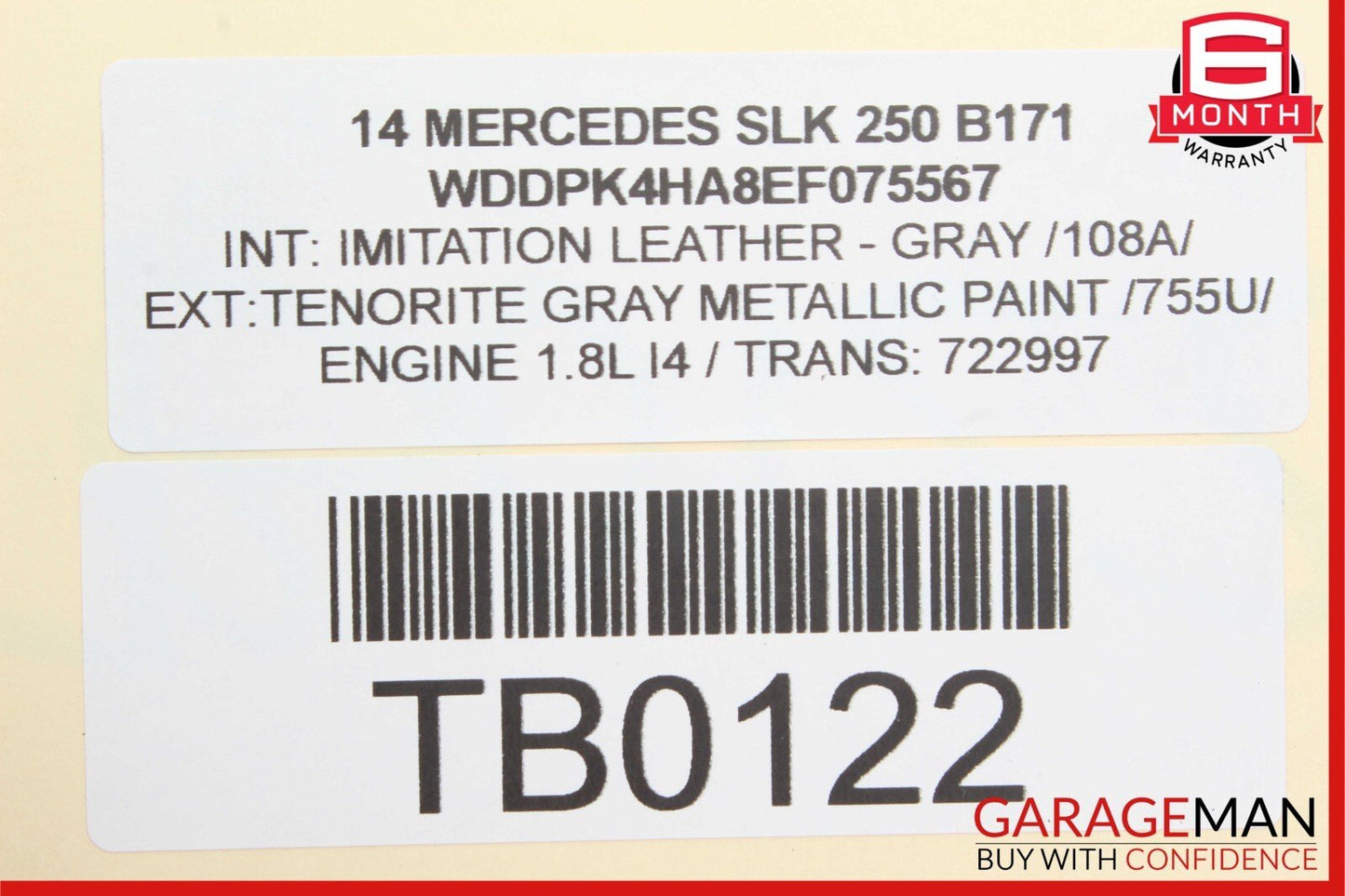 12-16 Mercedes R172 SLK250 Rear Right / Left Driveshaft Drive Axle CV Shaft RWD