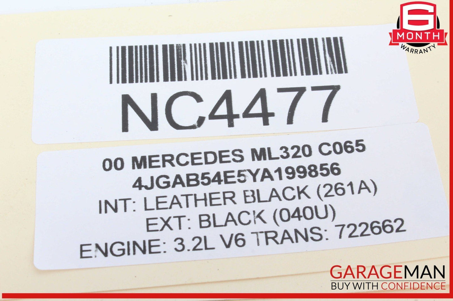 98-05 Mercedes W163 ML320 ML430 Dashboard A/C AC Air Vent Right Side Black OEM