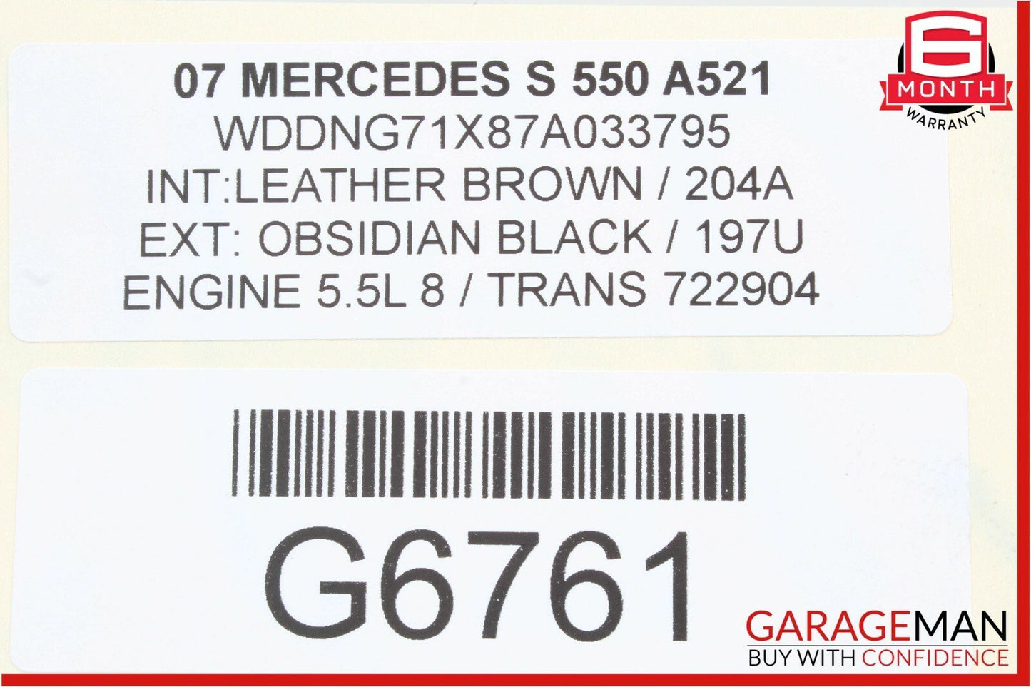 07-09 Mercedes W221 S550 S450 Rear Bumper Reinforcement Impact Crash Bar Rebar