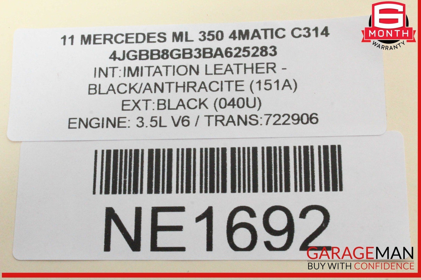 06-12 Mercedes W164 ML350 4MATIC Front Right Side Bumper Fog Light Lamp OEM