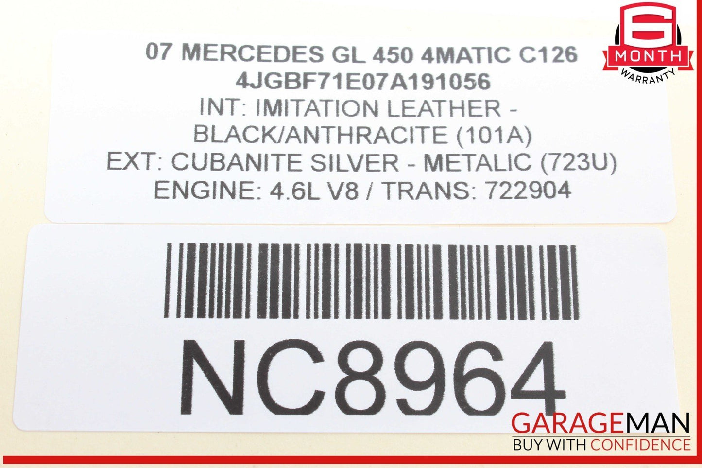 06-12 Mercedes X164 GL450 4MATIC ML63 AMG Dash AC A/C Air Vent Grill Center OEM
