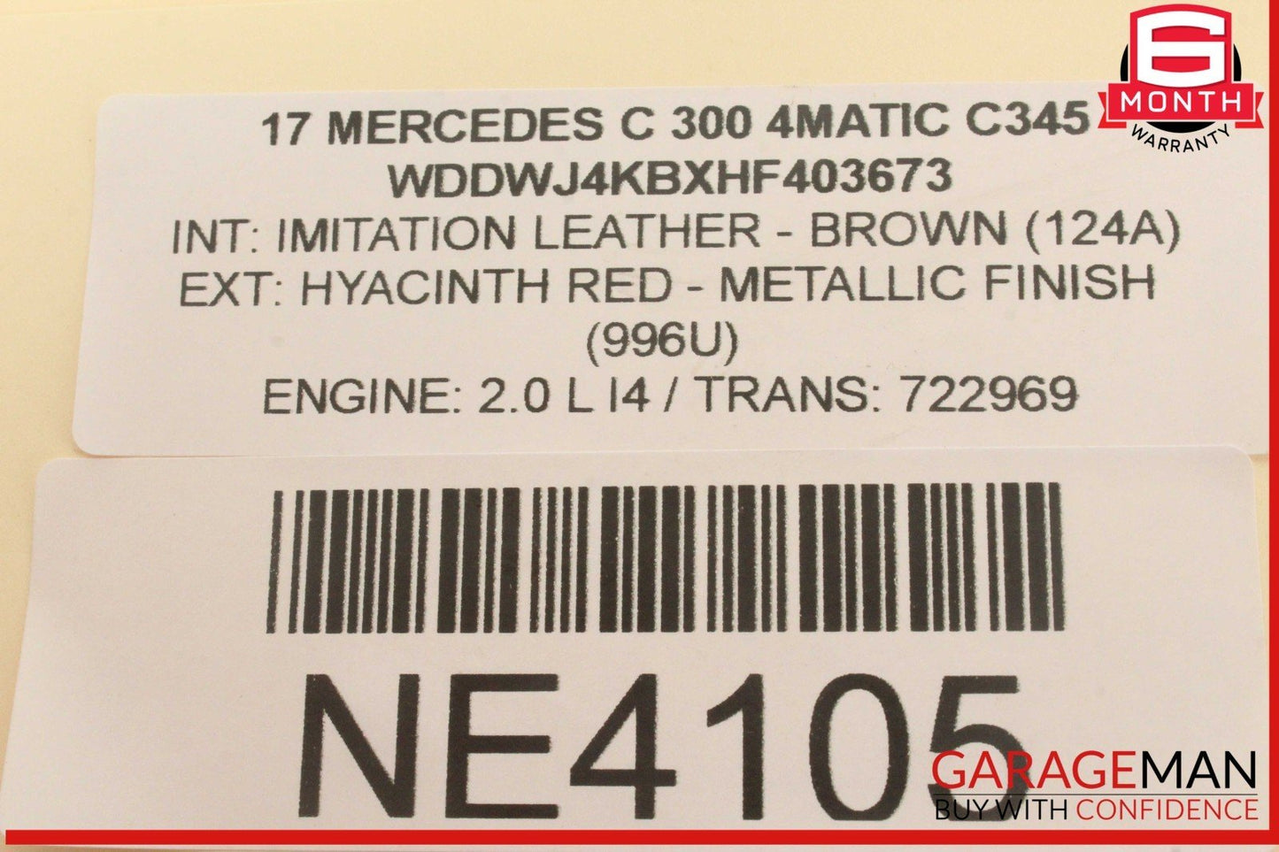 15-20 Mercedes W205 C300 4MATIC AC Air Conditioning Compressor 0008304002 OEM