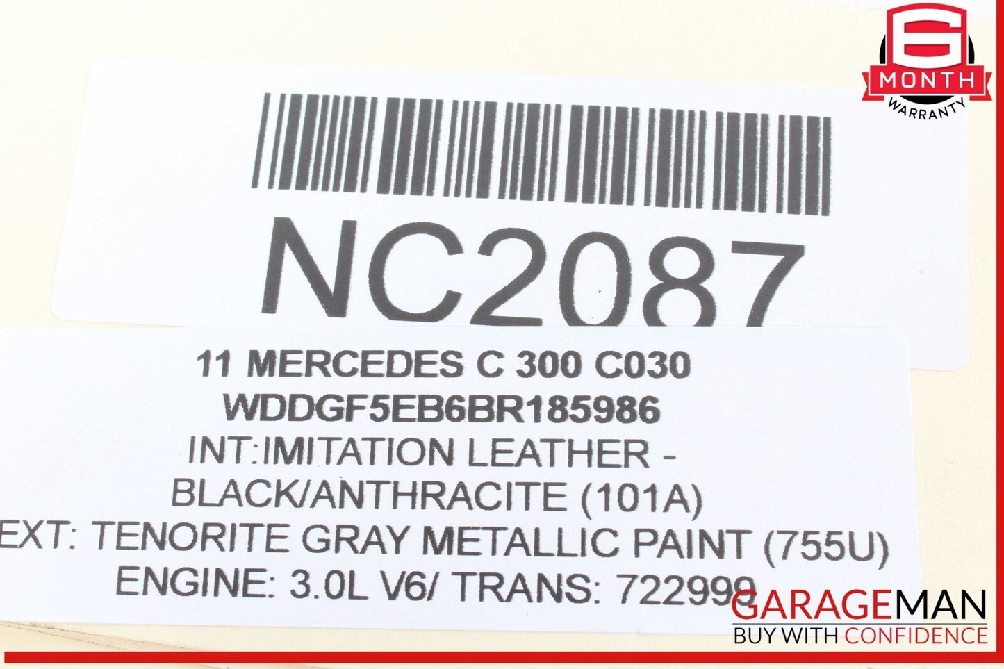 08-14 Mercedes W204 C300 Rear Right and Left Suspension Coil Spring Set OEM