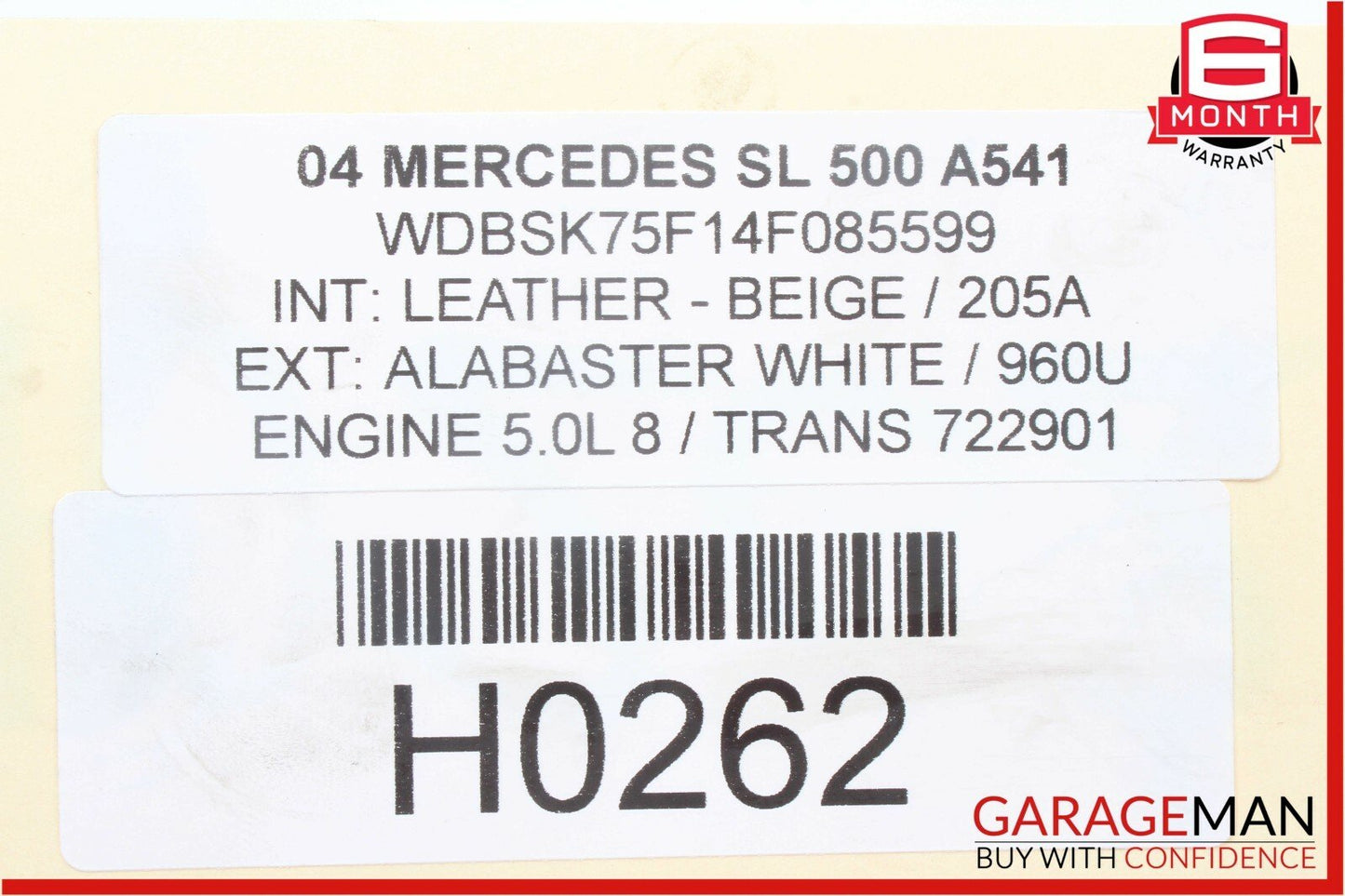 03-06 Mercedes R230 SL500 SL600 Power Steering Cooling Hose Line Lines OEM