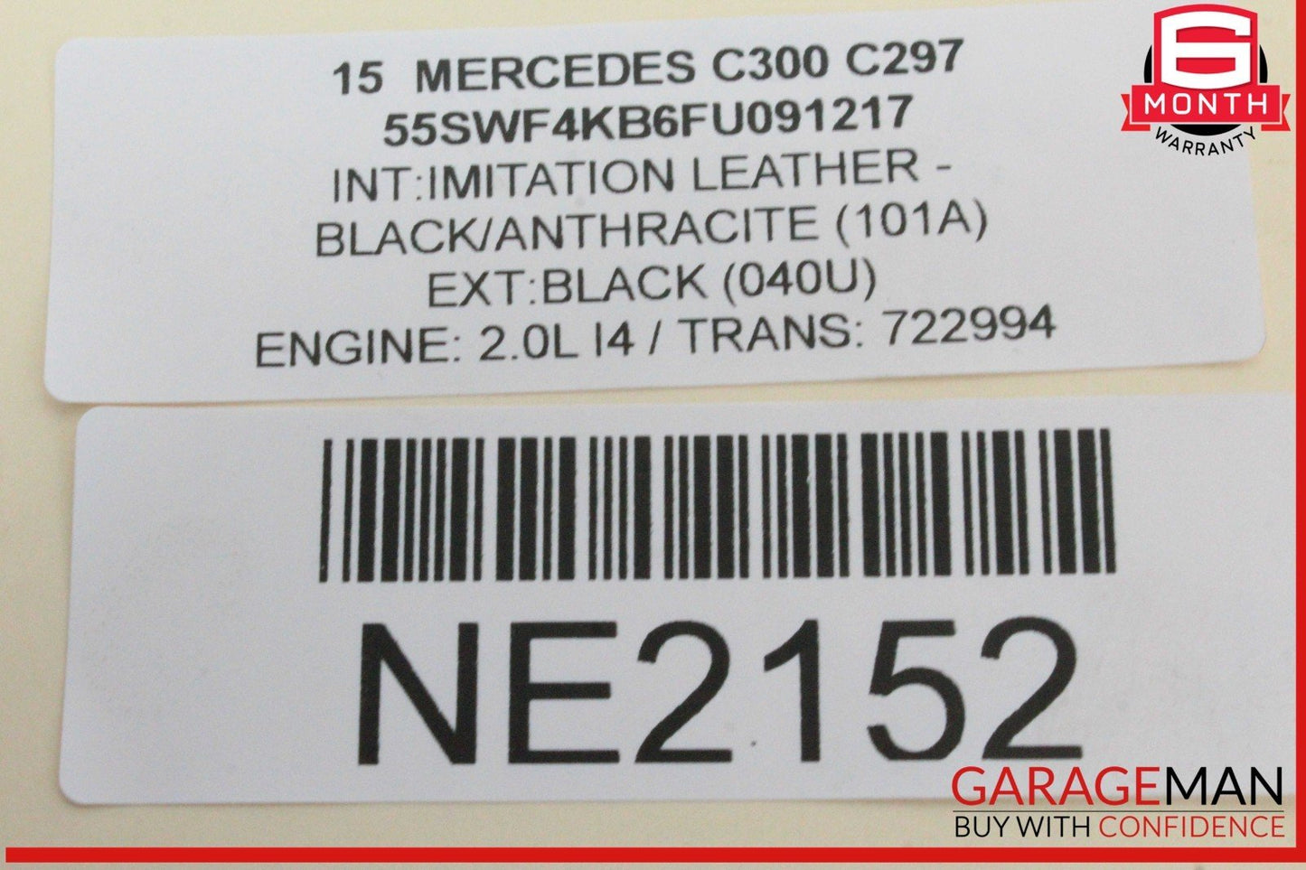 08-18 Mercedes W205 C300 Auxiliary AUX Circulation Water Pump 2055012520 OEM