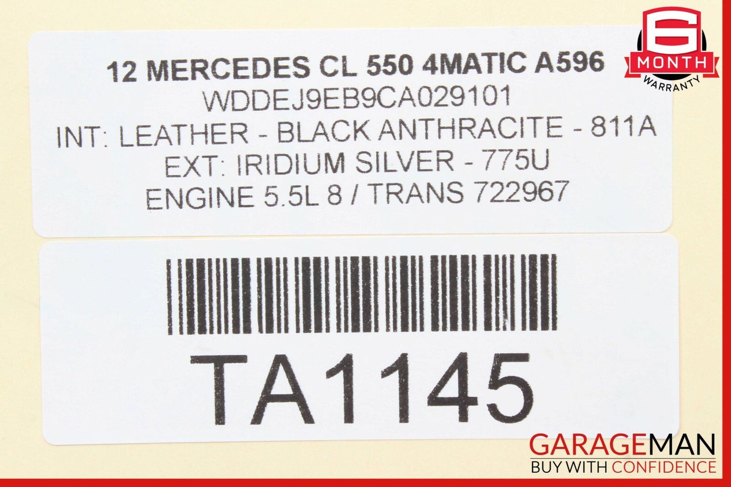 10-14 Mercedes W216 CL550 Front Left or Right Seat Contour Control Module Unit