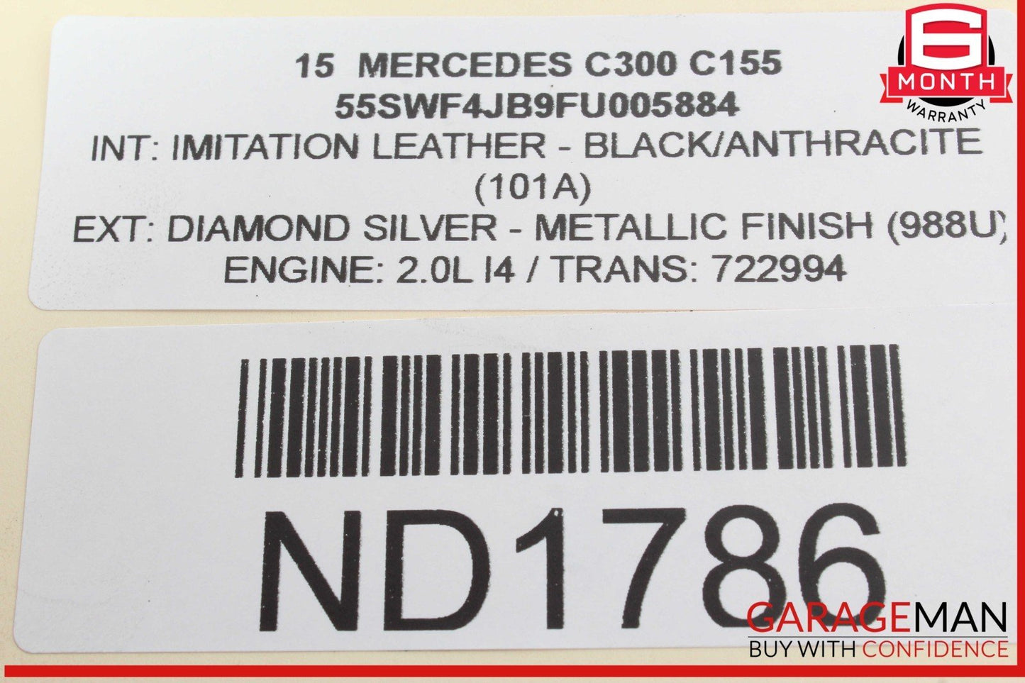 15-20 Mercedes W205 C300 SLC300 Coolant Reservoir Overflow Expansion Tank OEM