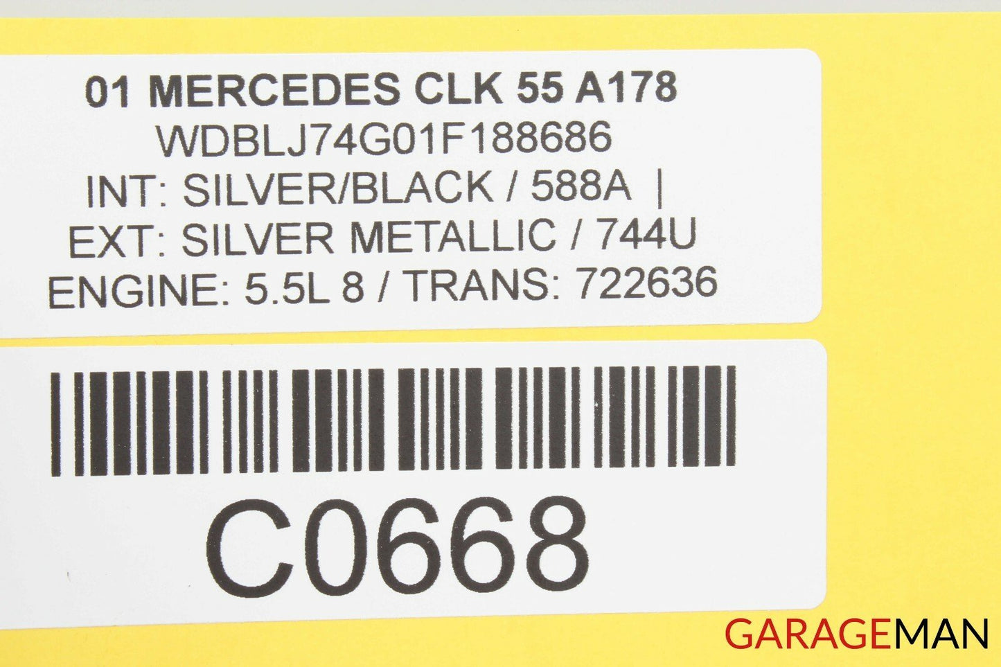 01-02 Mercedes W208 CLK55 AMG Air Vacuum Expansion Box Tank Assemby 1298050019