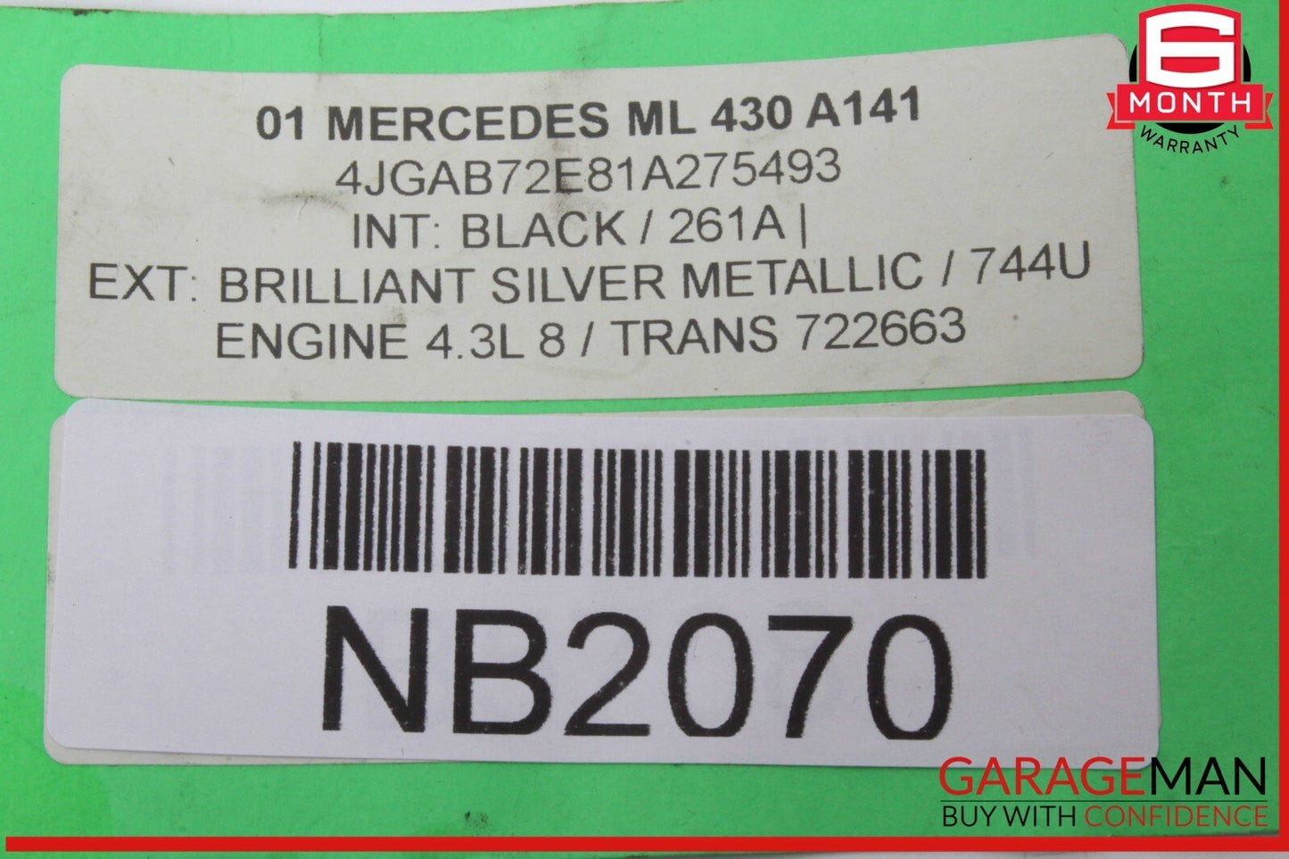 98-05 Mercedes W163 ML430 ML320 Operator's Owner Manual Guide Book Case Assembly