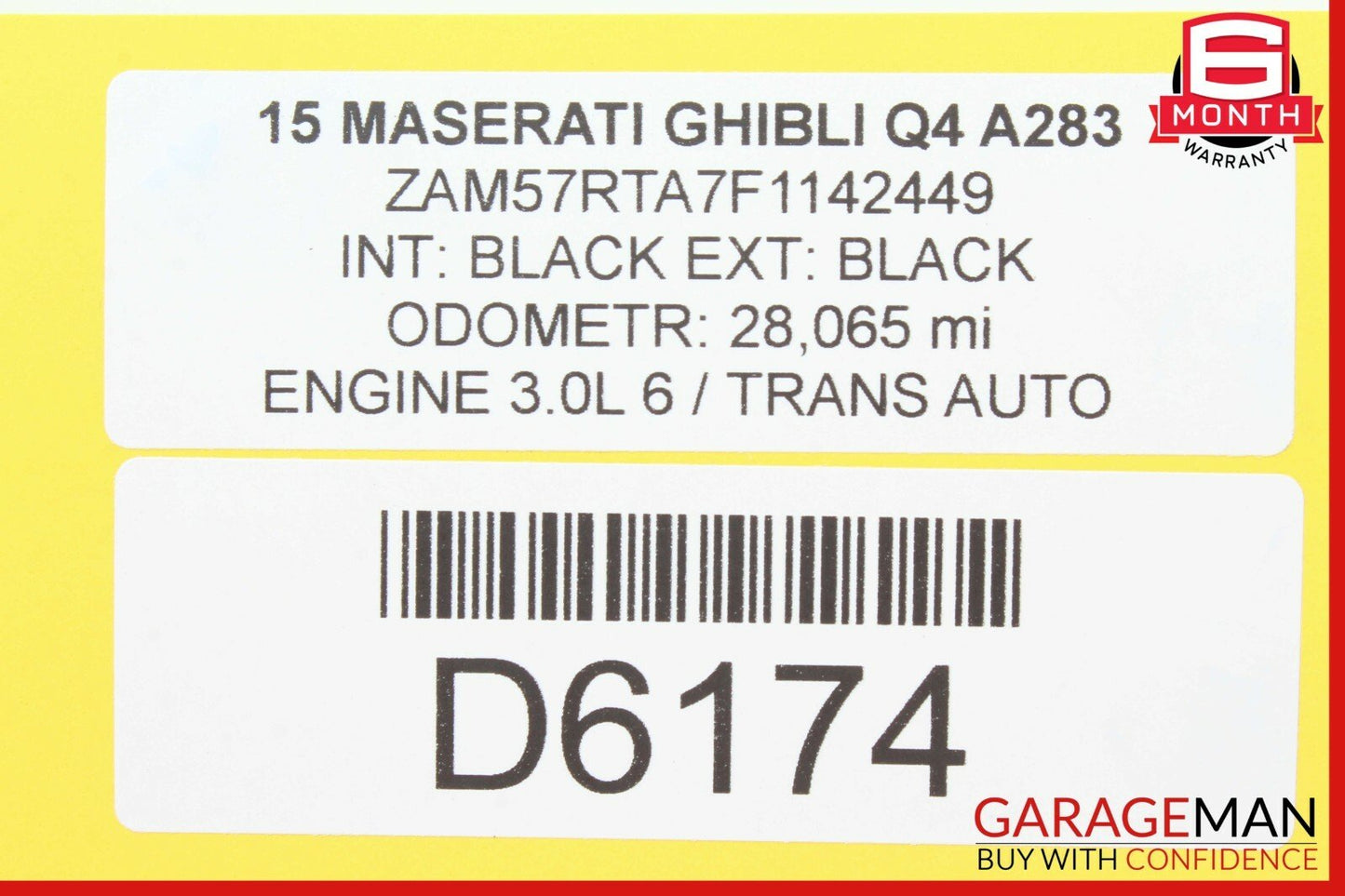 14-17 Maserati Ghibli Dashboard Dash Instrument Panel Analog Clock 670021647 OEM