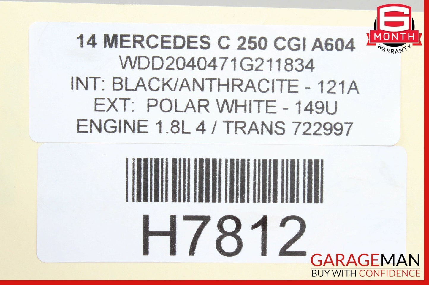 12-14 Mercedes W204 C250 ABS Anti Lock Pump Brake Module 1729014000 OEM