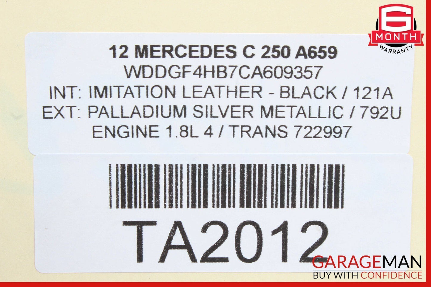 10-17 Mercedes C250 E350 Coupe Rear Right or Left Axle CV Half Shaft 2043501810