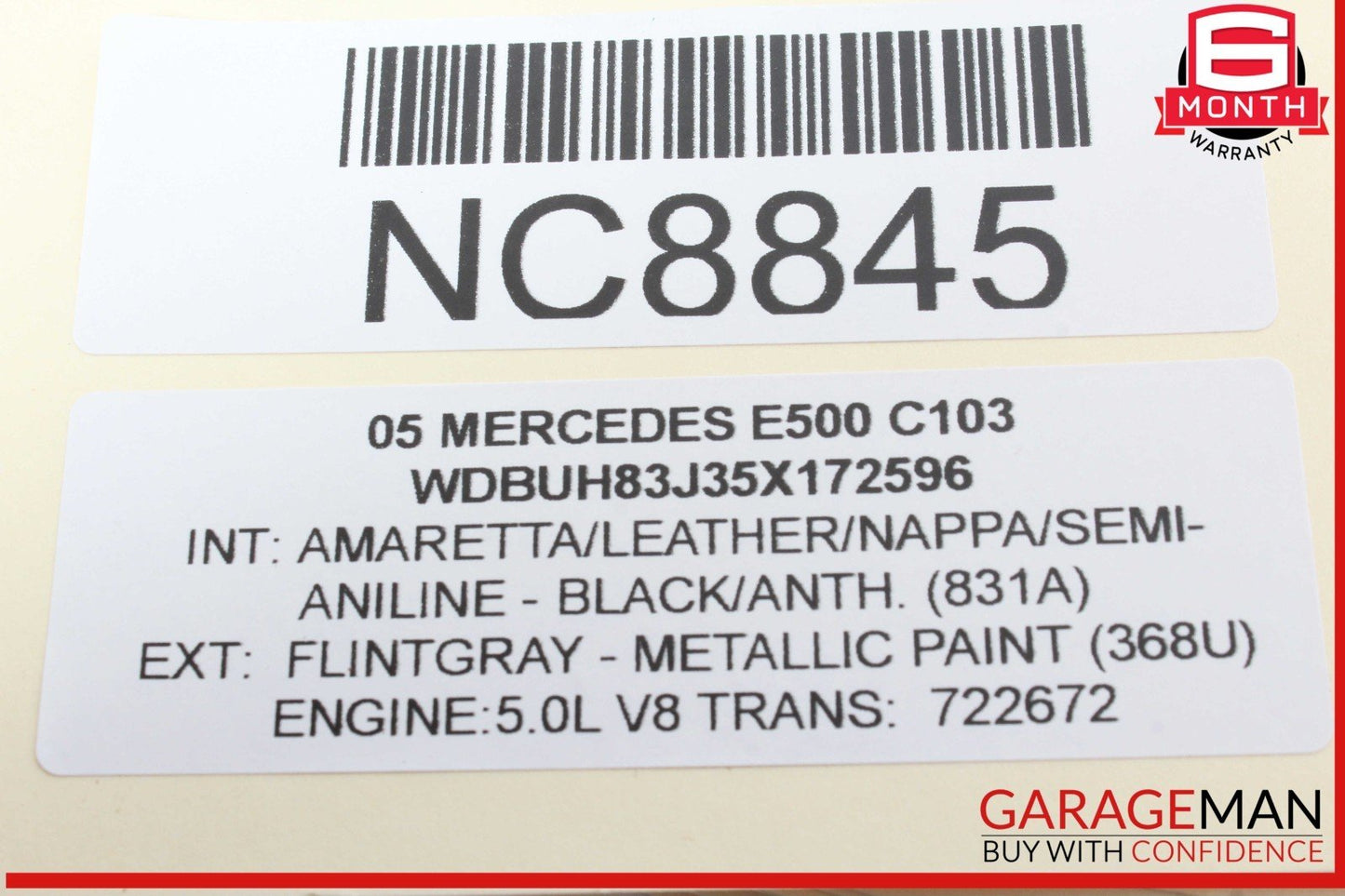 03-09 Mercedes W211 E500 Door Control Module Rear Left Side OEM