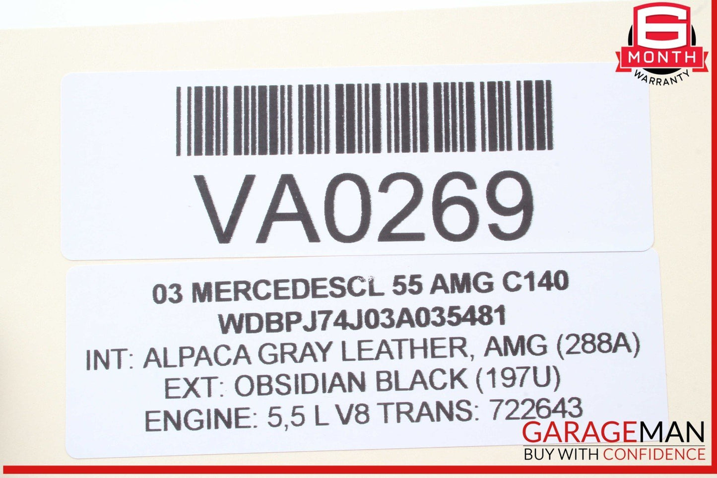 03-06 Mercede W215 CL55 AMG CL500 Left Door Master Window Switch Trim OEM