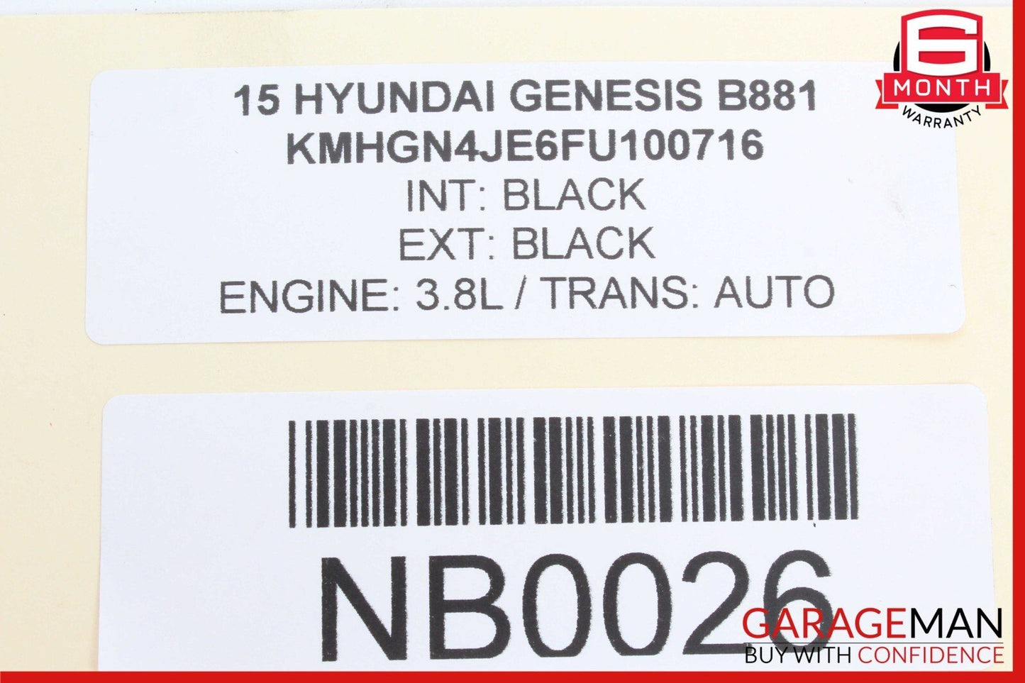 15-20 Hyundai Genesis Rear Right Side Suspension Trailing Control Arm OEM