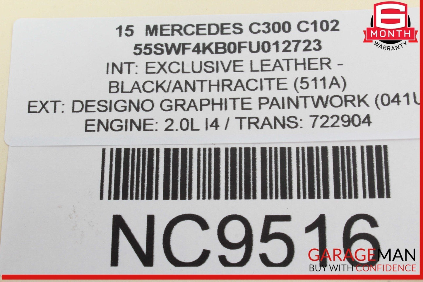 15-20 Mercedes W205 C300 GLC43 AMG Center Dash Dashboard Air A/C Vent OEM