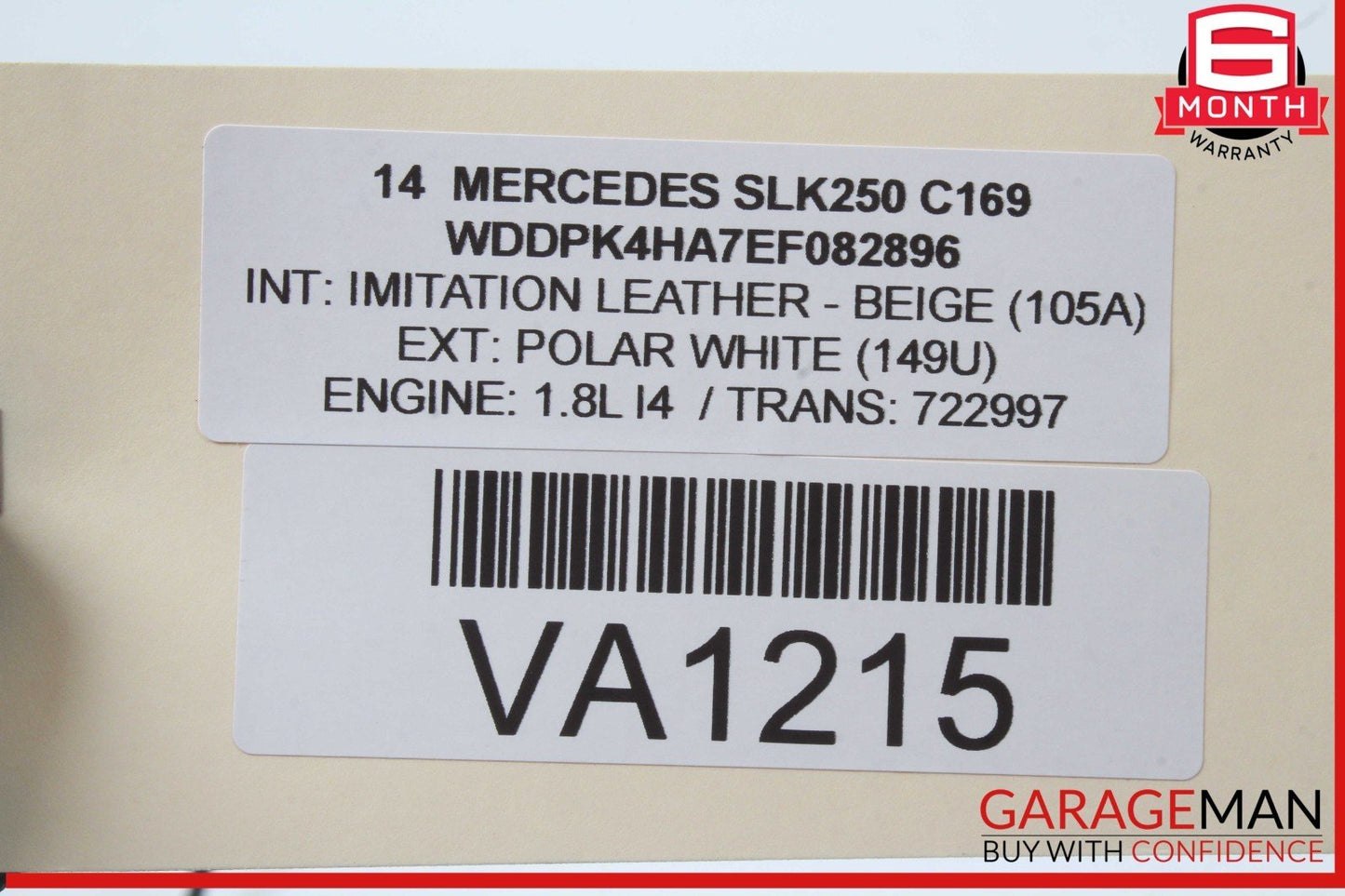 12-20 Mercedes R172 SLK250 SLK350 Convertible Trunk Right Assist Lift Cylinder