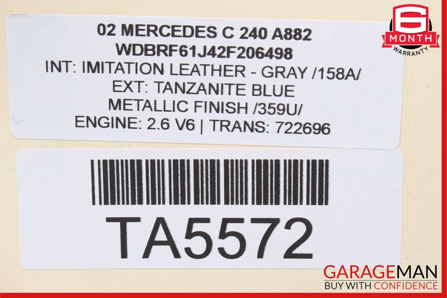 01-07 Mercedes W203 C32 AMG C240 C280 Front Left Side Door Control Module Unit