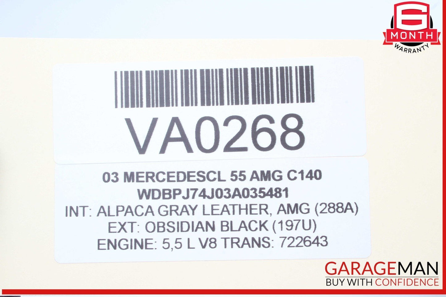 00-06 Mercedes W215 CL55 AMG S500 Front Right Side Exterior Door Handle Black