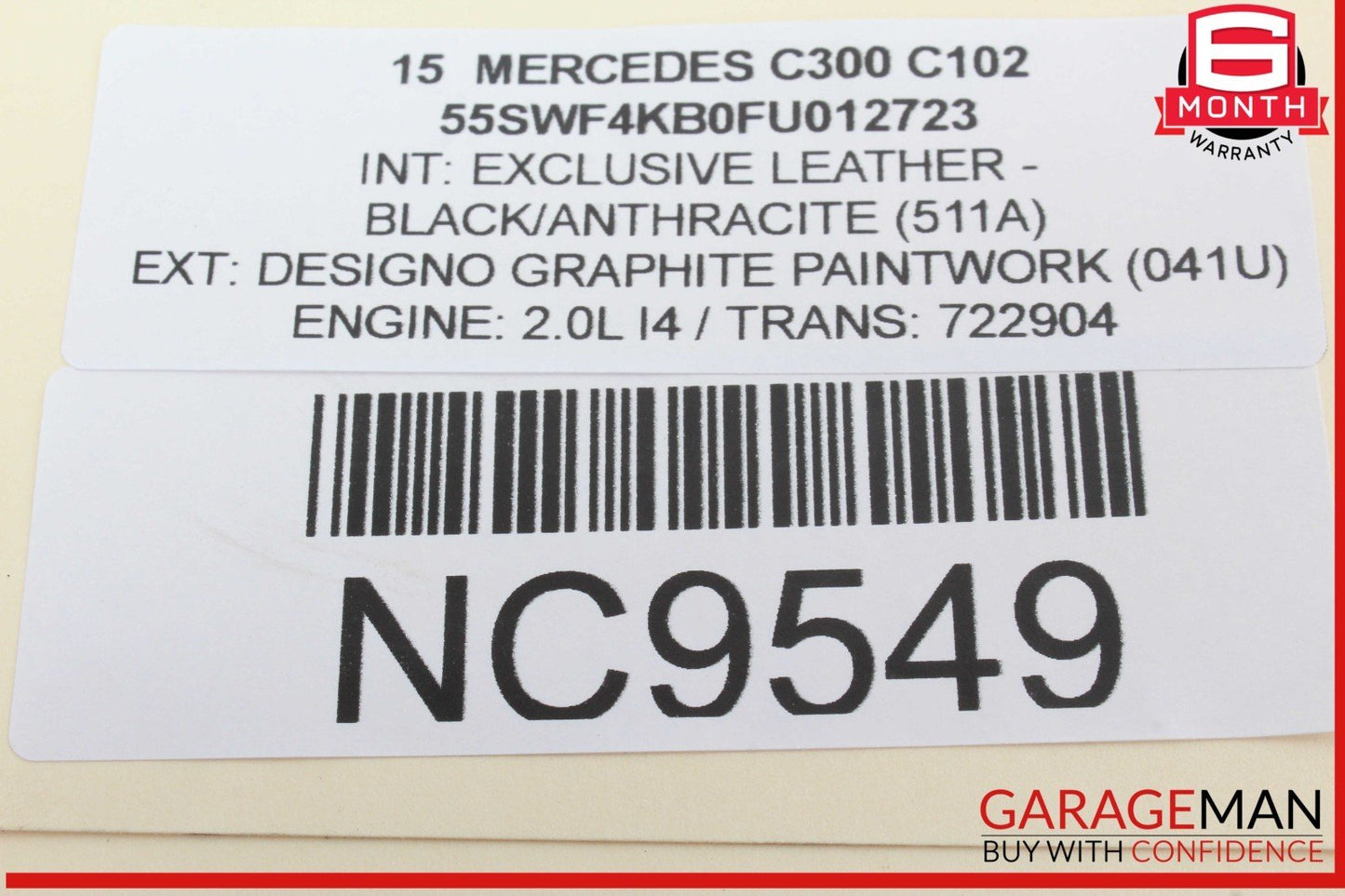 15-20 Mercedes W205 C300 GLC43 AMG Left Side Dash Air A/C Vent 2058301154 OEM