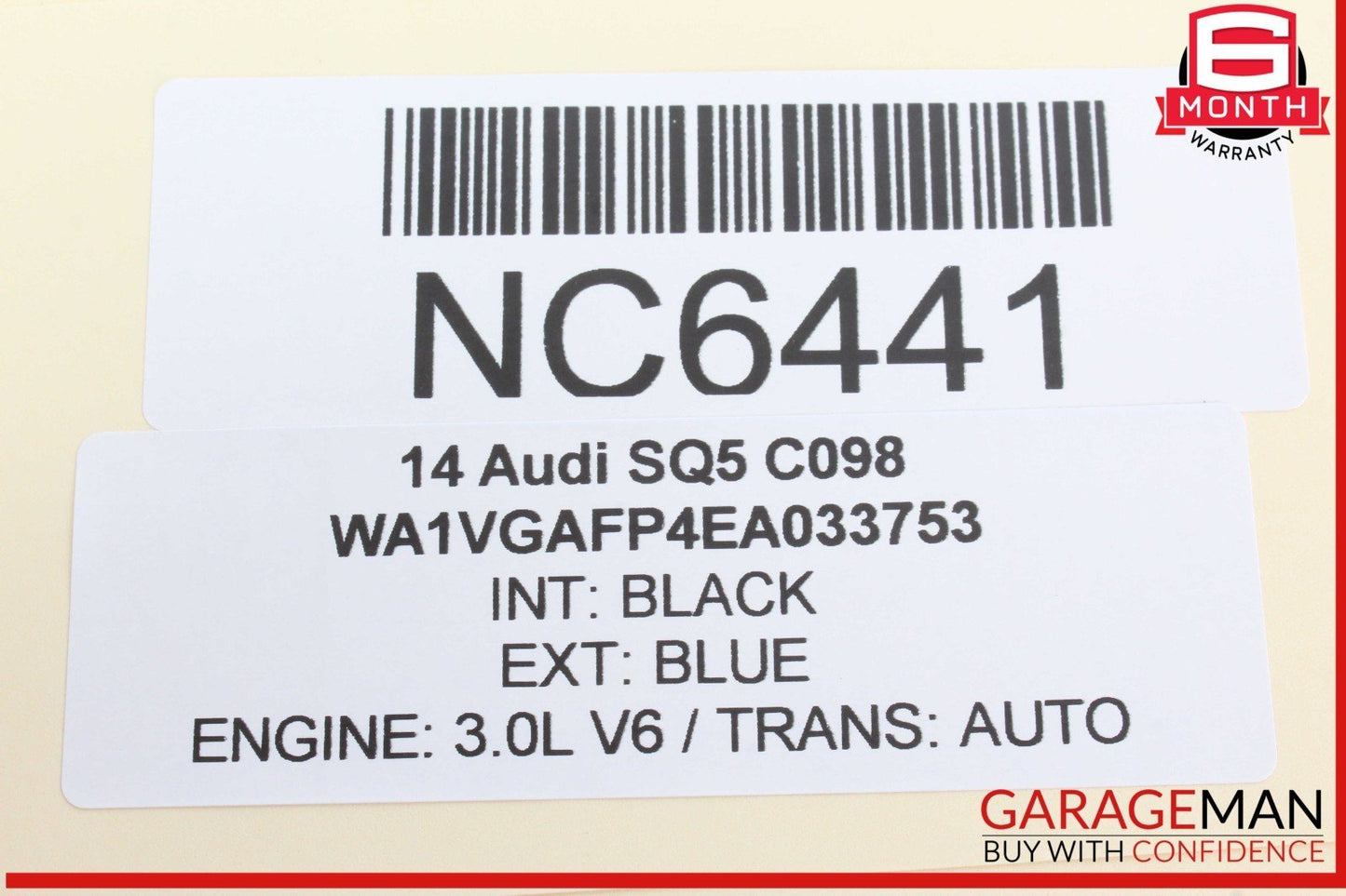 14-17 Audi SQ5 Front Left Driver Side Sun Visor Sunvisor Black 8K0857551 OEM