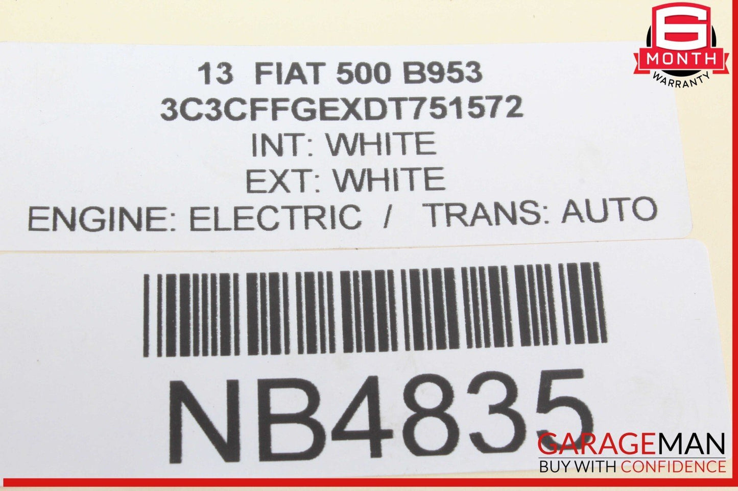 12-15 Fiat 500 Electric 3-Way Coolant Water Pump Valve 52014553AB OEM
