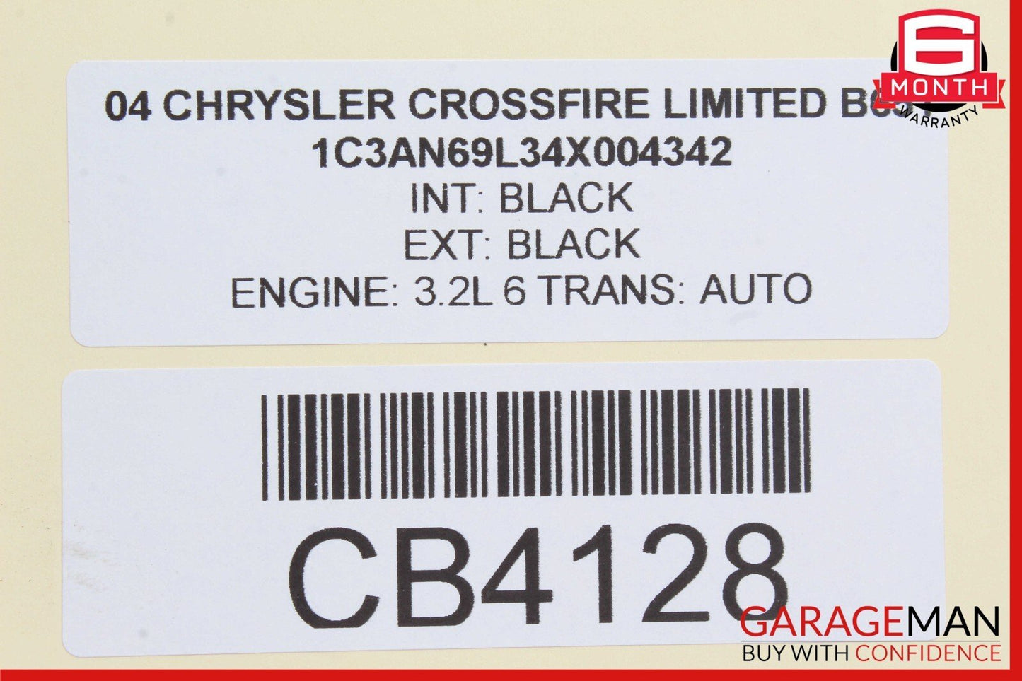 04-08 Chrysler Crossfire Front Right Passenger Side Exterior Door Handle OEM