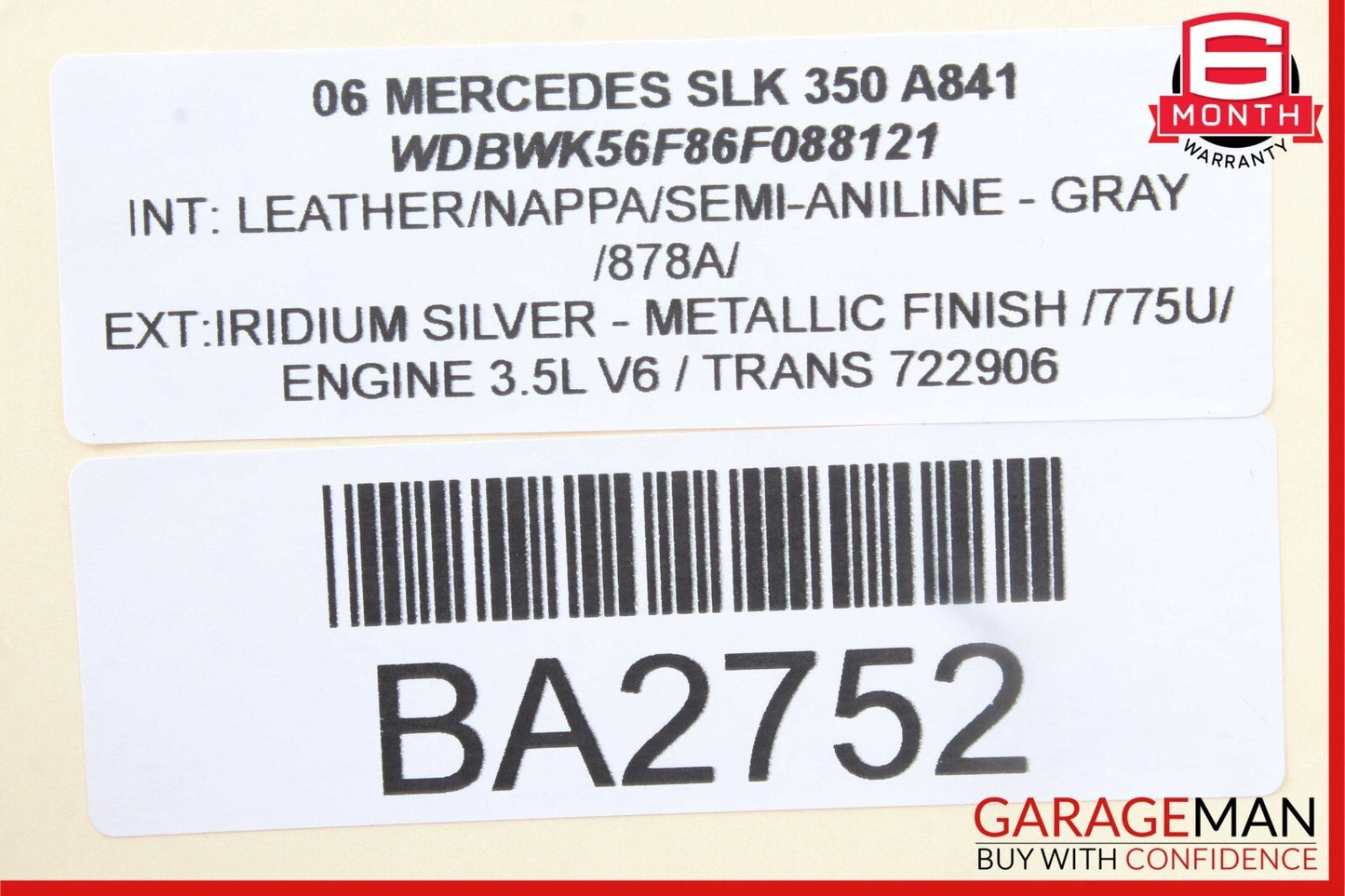 05-11 Mercedes R171 SLK350 SLK55 Front Windshield Rain Sensor 1718203726 OEM