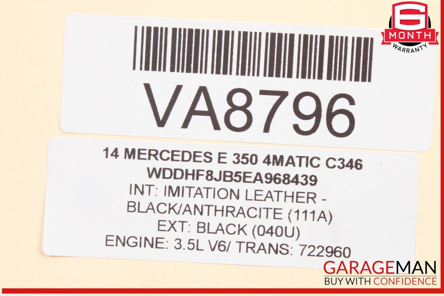 08-14 Mercedes W212 E350 4MATIC Rear Right Side Door Lock Latch Actuator OEM