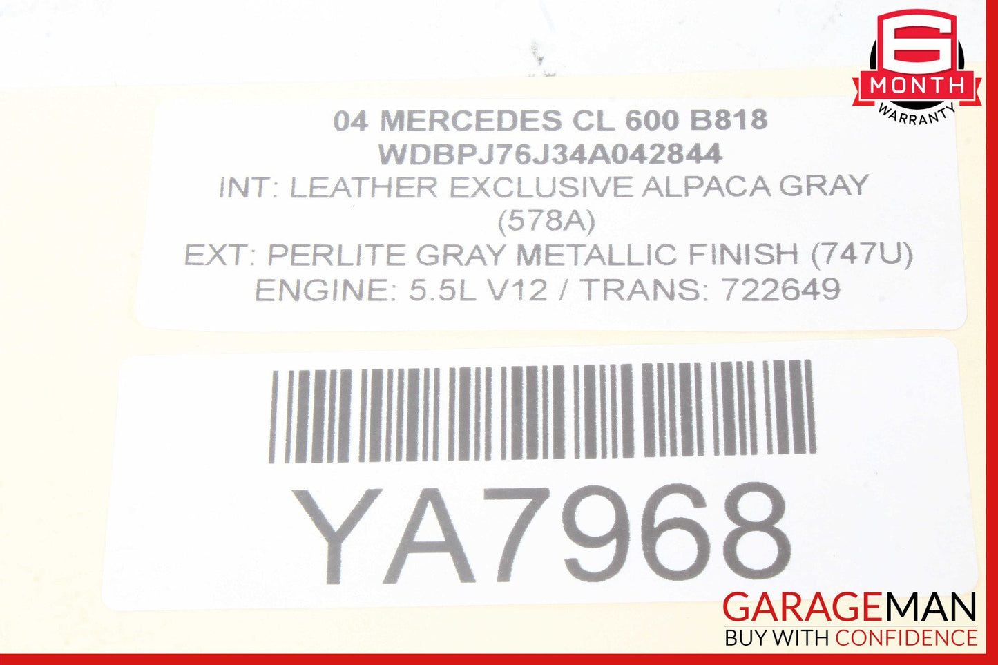 03-14 Mercedes W216 CL63 CLK55 AMG Window Regulator Motor Front Right Side OEM