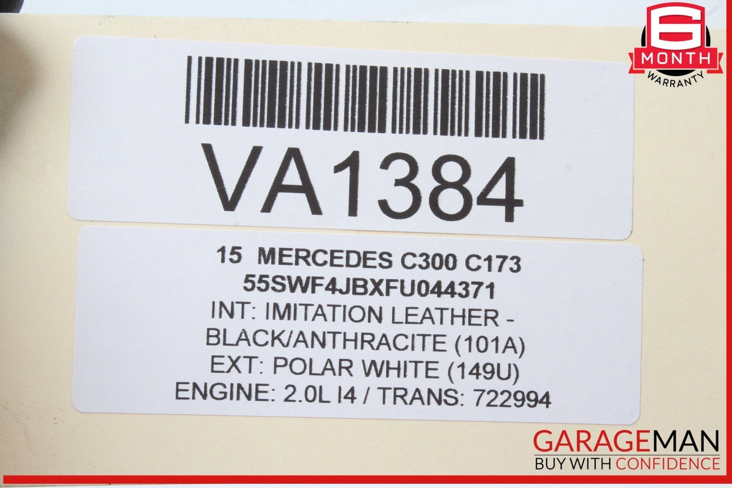15-20 Mercedes W205 C300 Front Dashboard Inlet Air AC A/C Vent Grille OEM
