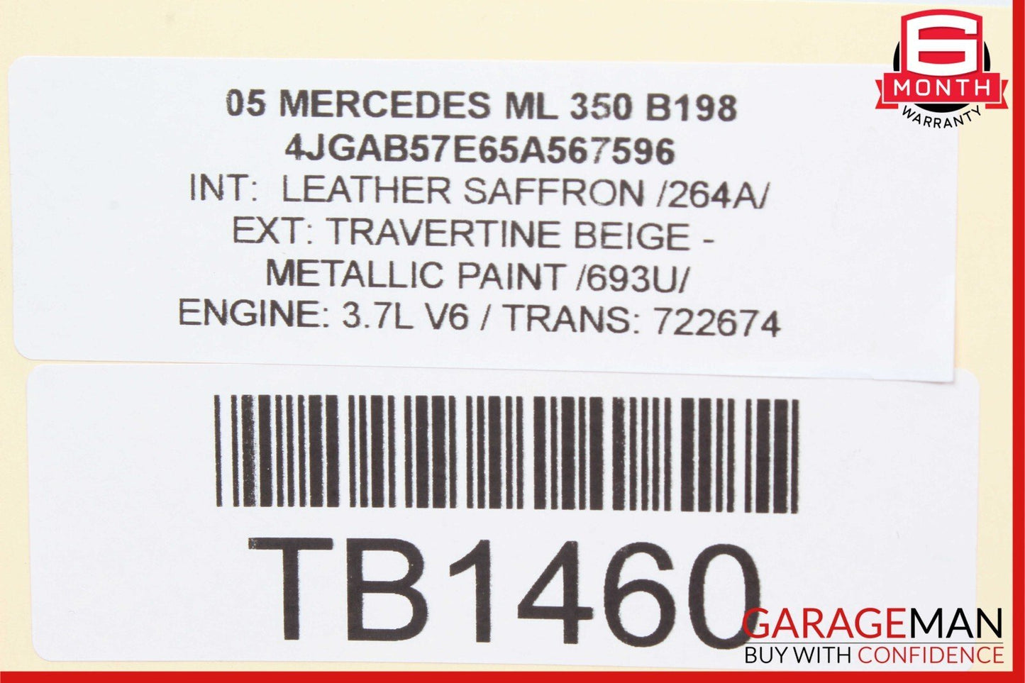 98-05 Mercedes W163 ML350 Rear Left / Right Side Axle CV Half Shaft Driveshaft