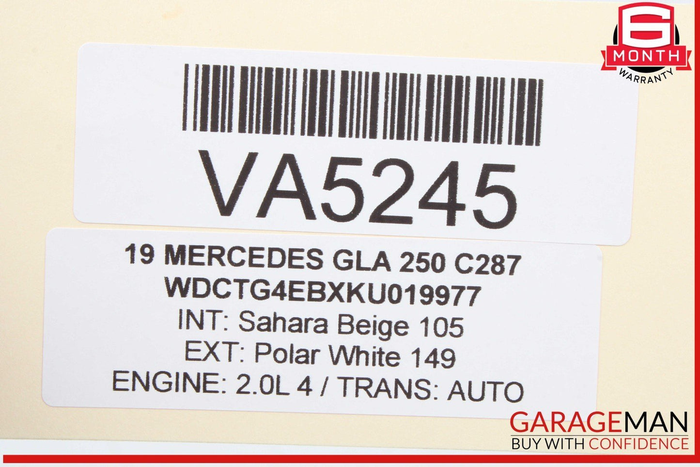 14-19 Mercedes X156 GLA250 Radiator Coolant Overflow Expansion Tank 2465000049