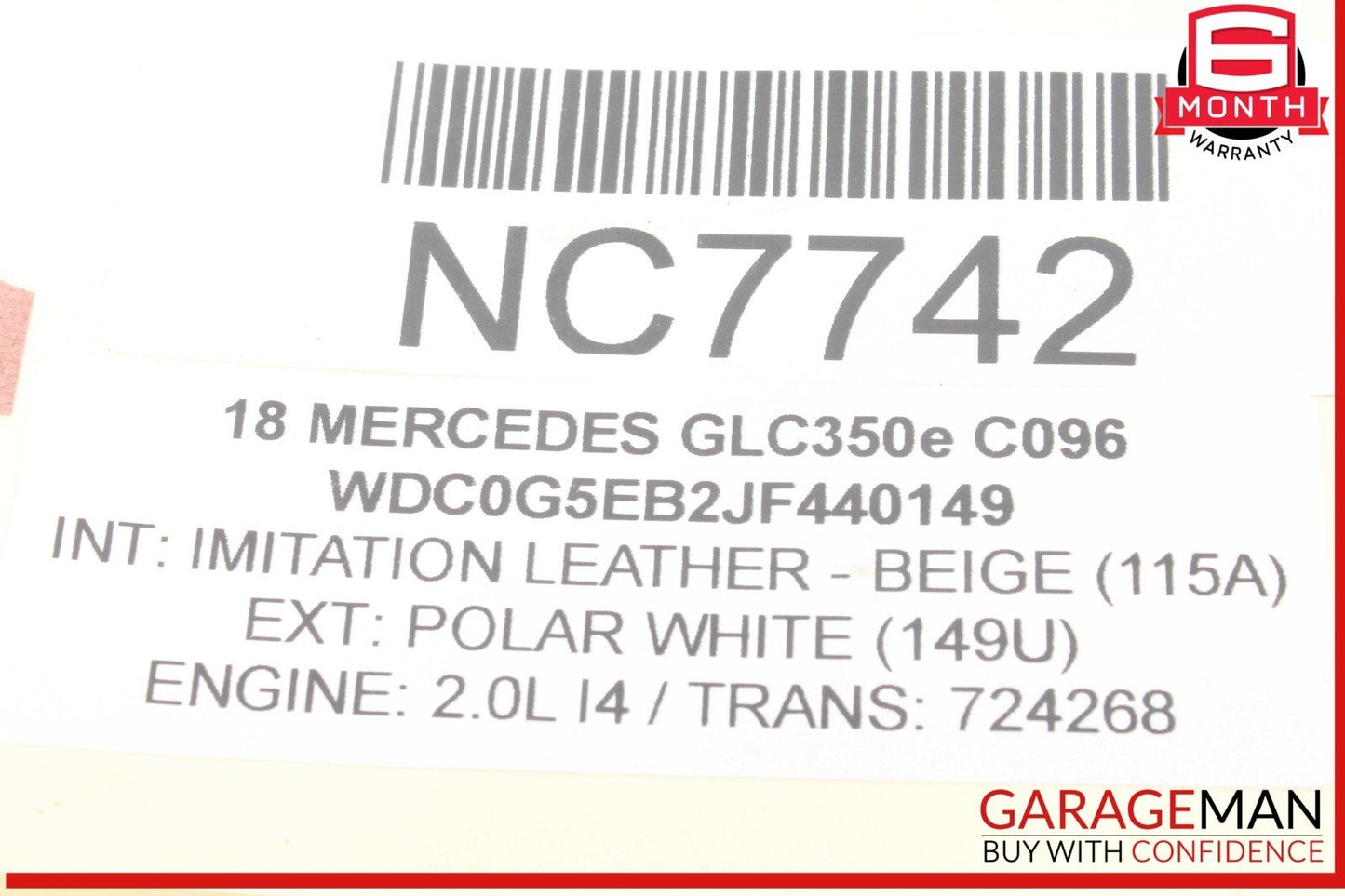 16-22 Mercedes X253 GLC350e Rear Left Driver Side Lower Thrust Control Arm