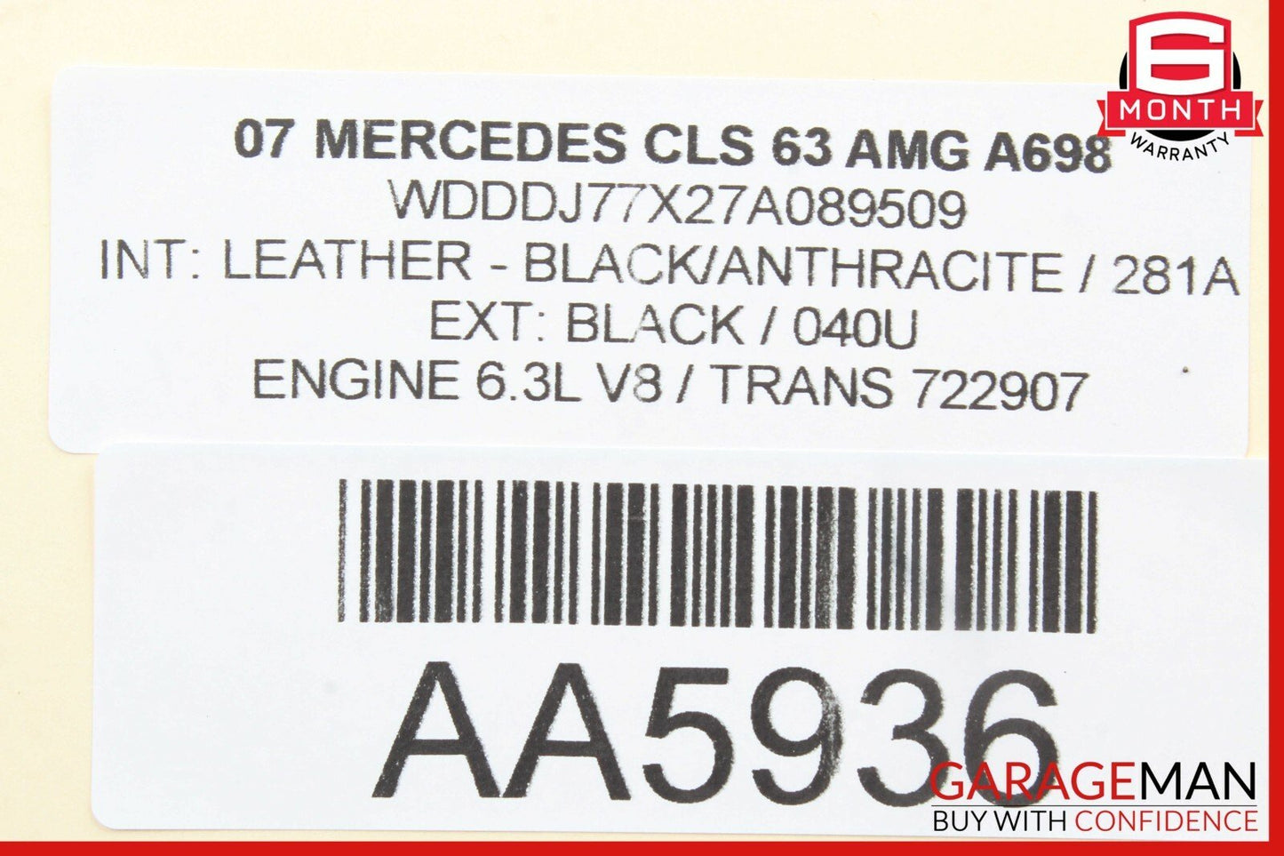 03-11 Mercedes W219 CLS500 CLS63 E55 AMG Airmatic Compressor Air Pressure Tank