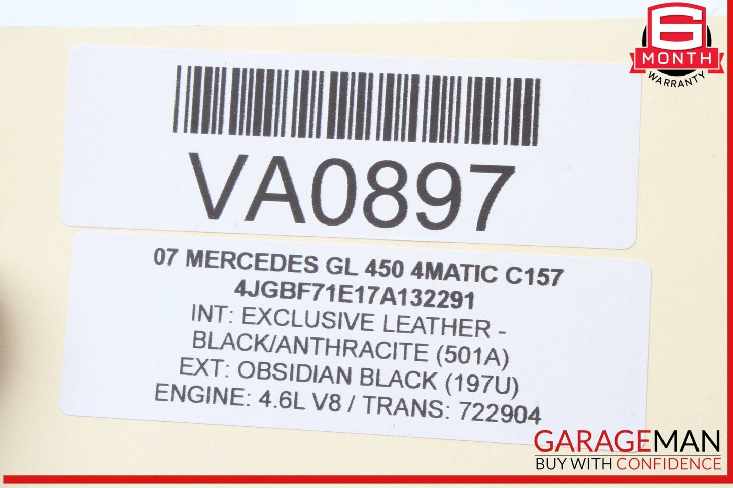 06-19 Mercedes X164 GL450 4MATIC Rear Glass Windshield Wiper Motor 2518200042