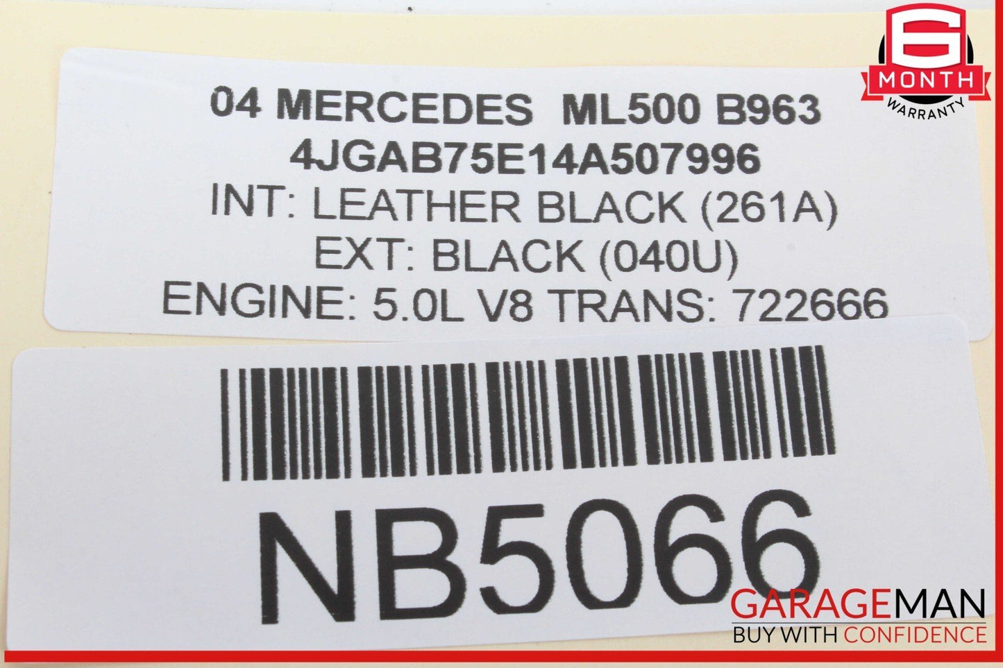 98-05 Mercedes W163 ML500 ML430 Dashboard Center A/C AC Air Vent Trim Black OEM