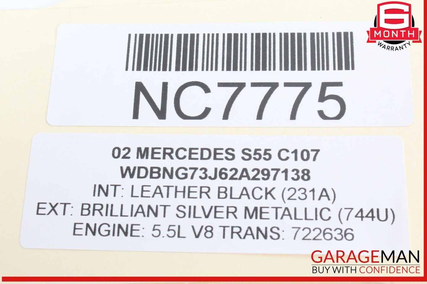 98-02 Mercedes W220 S55 AMG E320 Yaw Acceleration Rate Sensor 0015404517 OEM