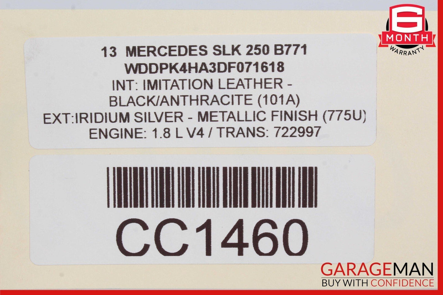 12-15 Mercedes R172 SLK250 1.8L Rear Differential Diff Axle Carrier 3.07 OEM