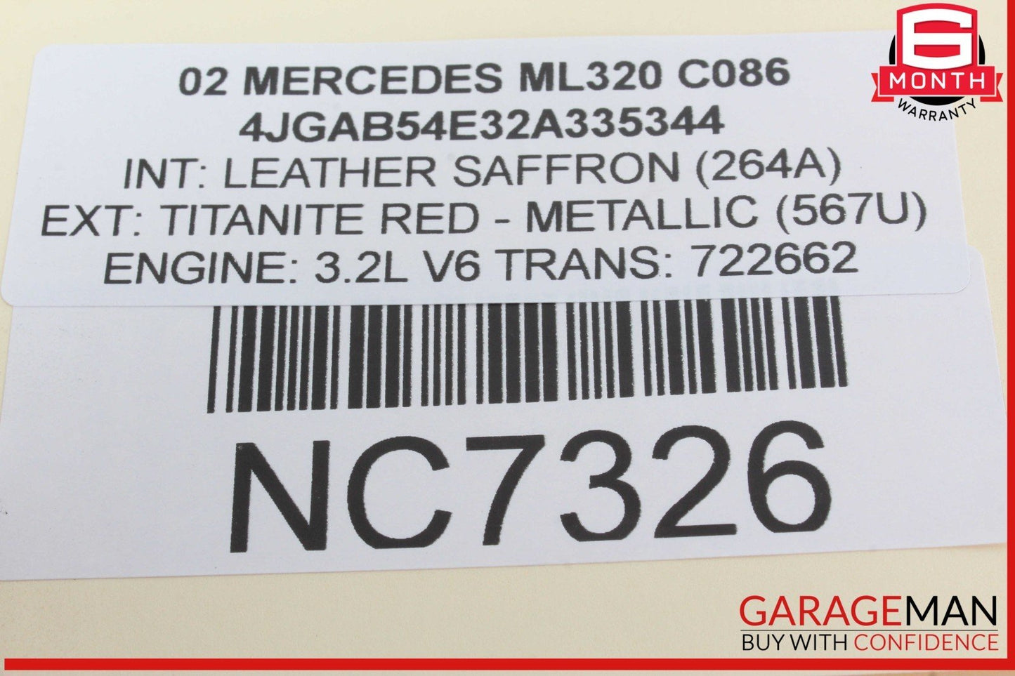 98-05 Mercedes W163 ML320 ML500 ML55 AMG Rear Right Side Exterior Door Handle
