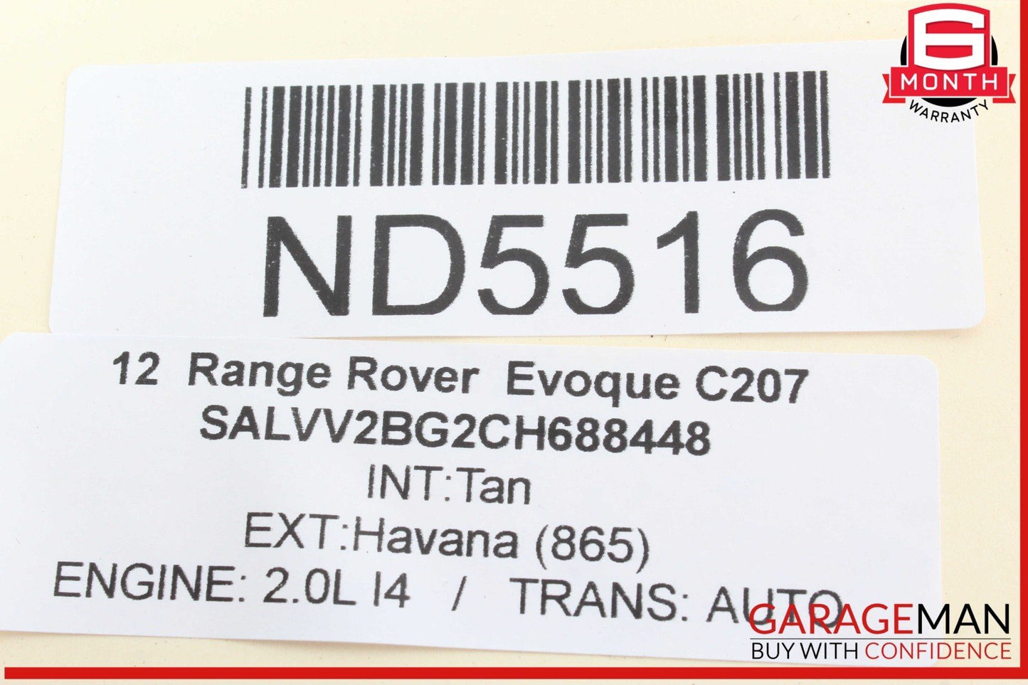 12-13 Range Rover Evoque Rear View Reserve Back Up Camerea DJ3219G490AB OEM