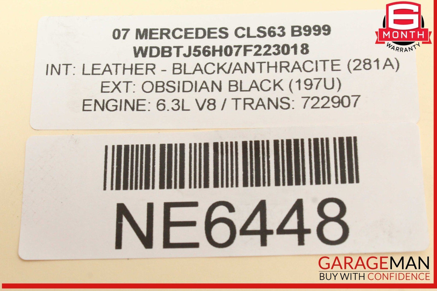 07-15 Mercedes W219 CLS63 SL63 S63 AMG 6.3L Engine Left EGR Check Valve OEM