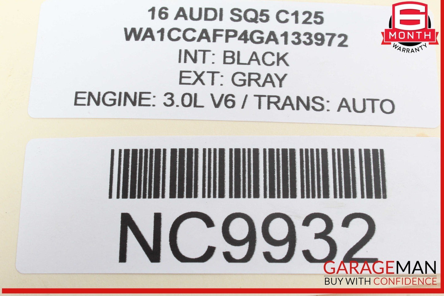 14-17 Audi SQ5 Power Brake Booster Master Cylinder w/ Reservoir 8R0612103H OEM