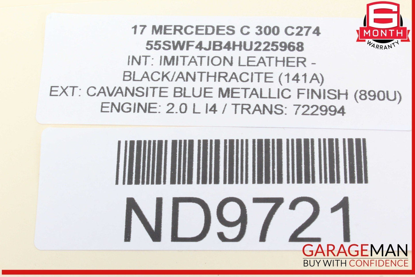15-20 Mercedes W205 C300 GLC43 AMG Center Dash Dashboard Air A/C Vent OEM