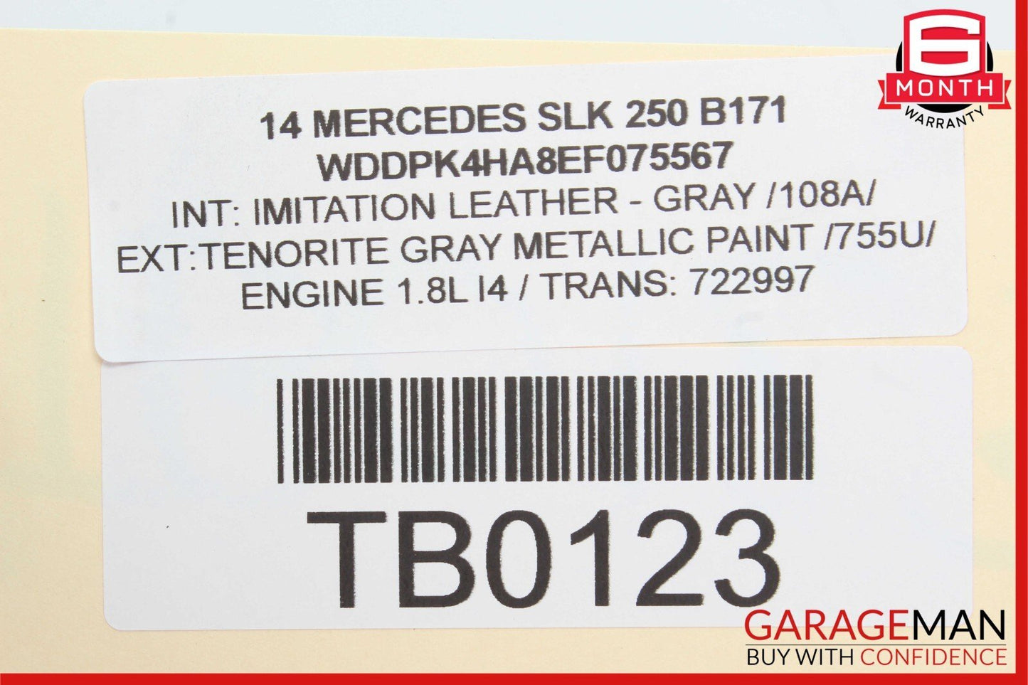 12-16 Mercedes R172 SLK250 Rear Right / Left Driveshaft Drive Axle CV Shaft RWD