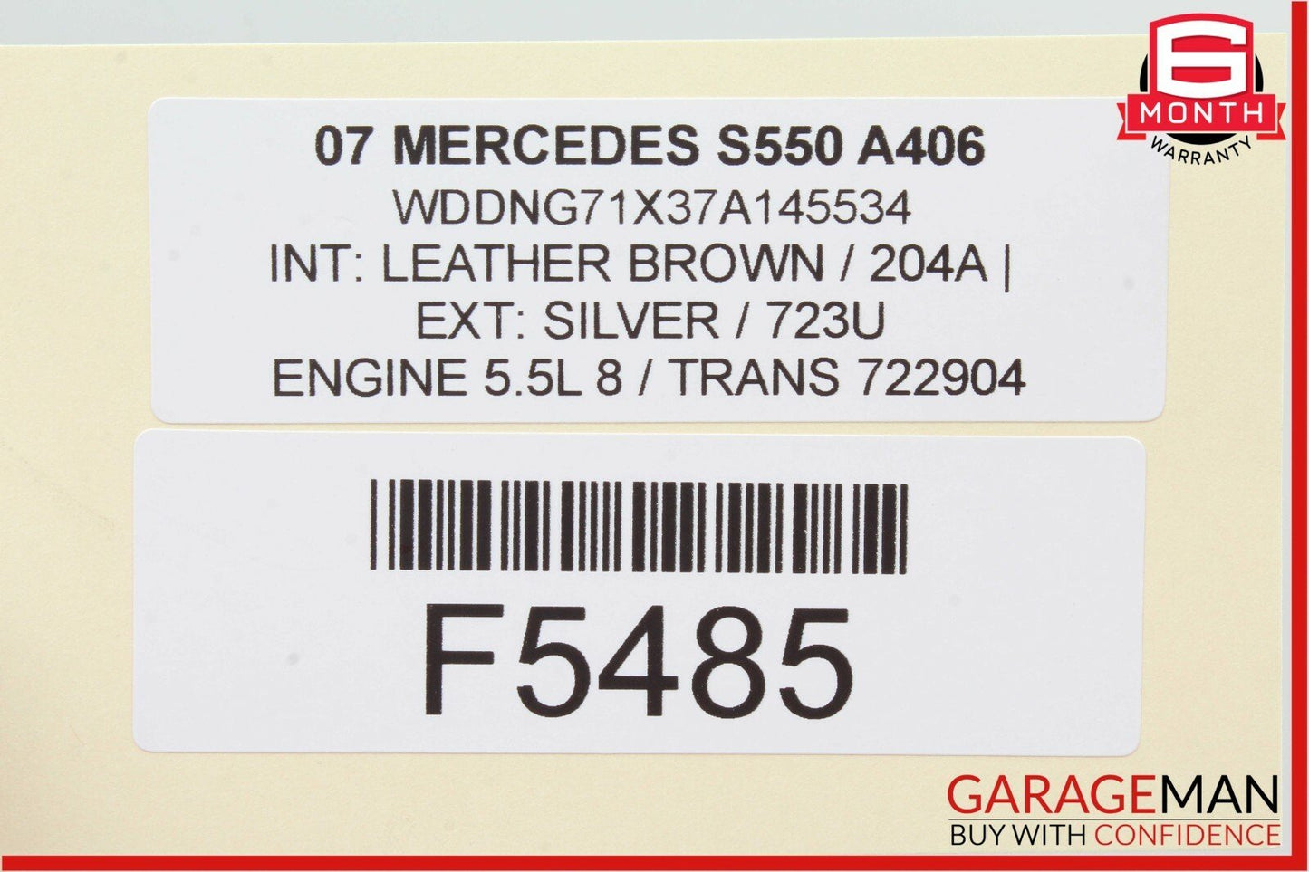 07-13 Mercedes W221 S550 CL65 AMG Rear View Backup Camera Control Module OEM