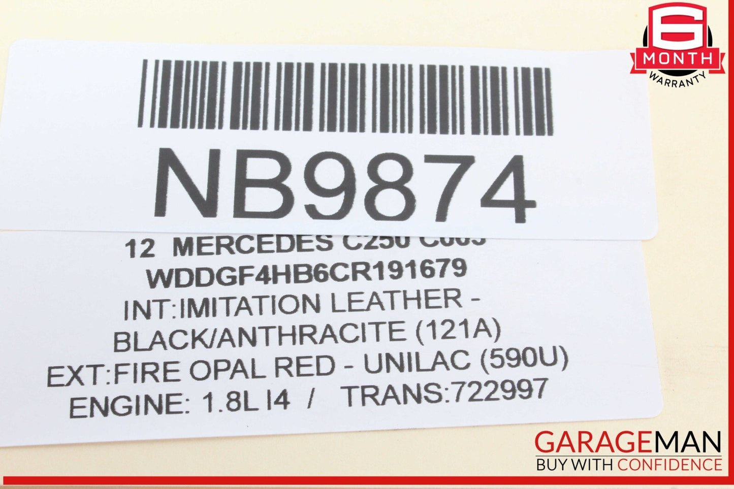 08-14 Mercedes W204 C250 Rear Right and Left Suspension Coil Spring Set OEM