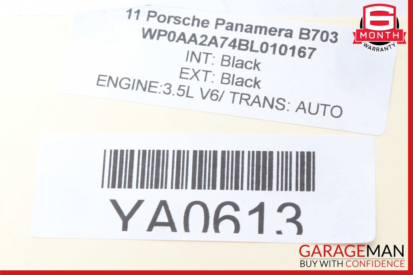 10-16 Porsche Panamera 970 Right Air Intake Tube Hose 97011011403 OEM